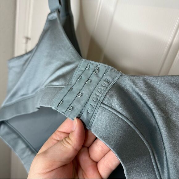 Cacique Turquoise Comfort Bliss Lightly Lined Bra Sz 46 DDD / 46 F Minimalist - Picture 4 of 6